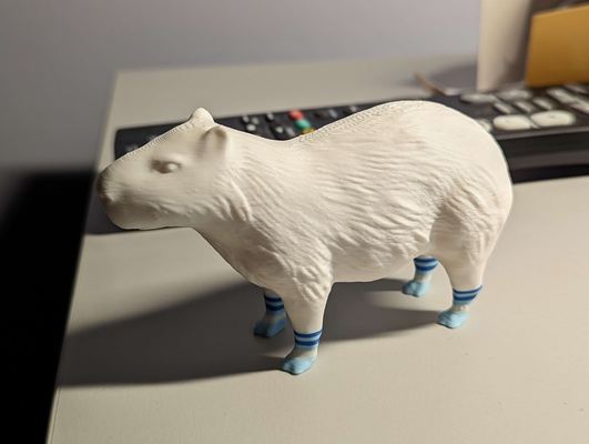 capybara socks or remixed by hubuki miniatures animals art capybarra animal capy okipullup 3d print model - Mito3D