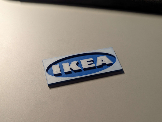 ikea logo by hubuki arte señales logos sueco mueble tienda firmar alex 365 skadis 3d print model - Mito3D