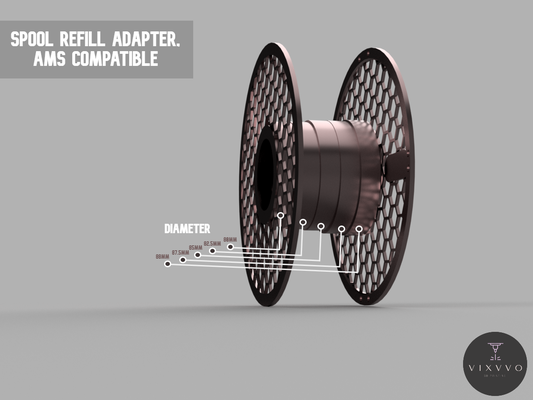 spool refill adapter ams compatible by vixvvo 3d printer accessories filament roll 3d print model - Mito3D