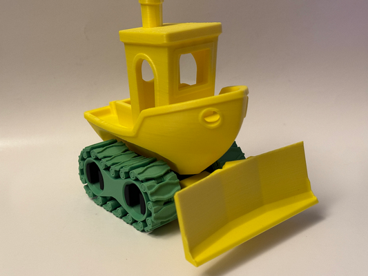 benchy dozer toy bulldozer boat-dozer remixed by mottn hobby & diy vehicles 3dbenchy car 3d print model - Mito3D