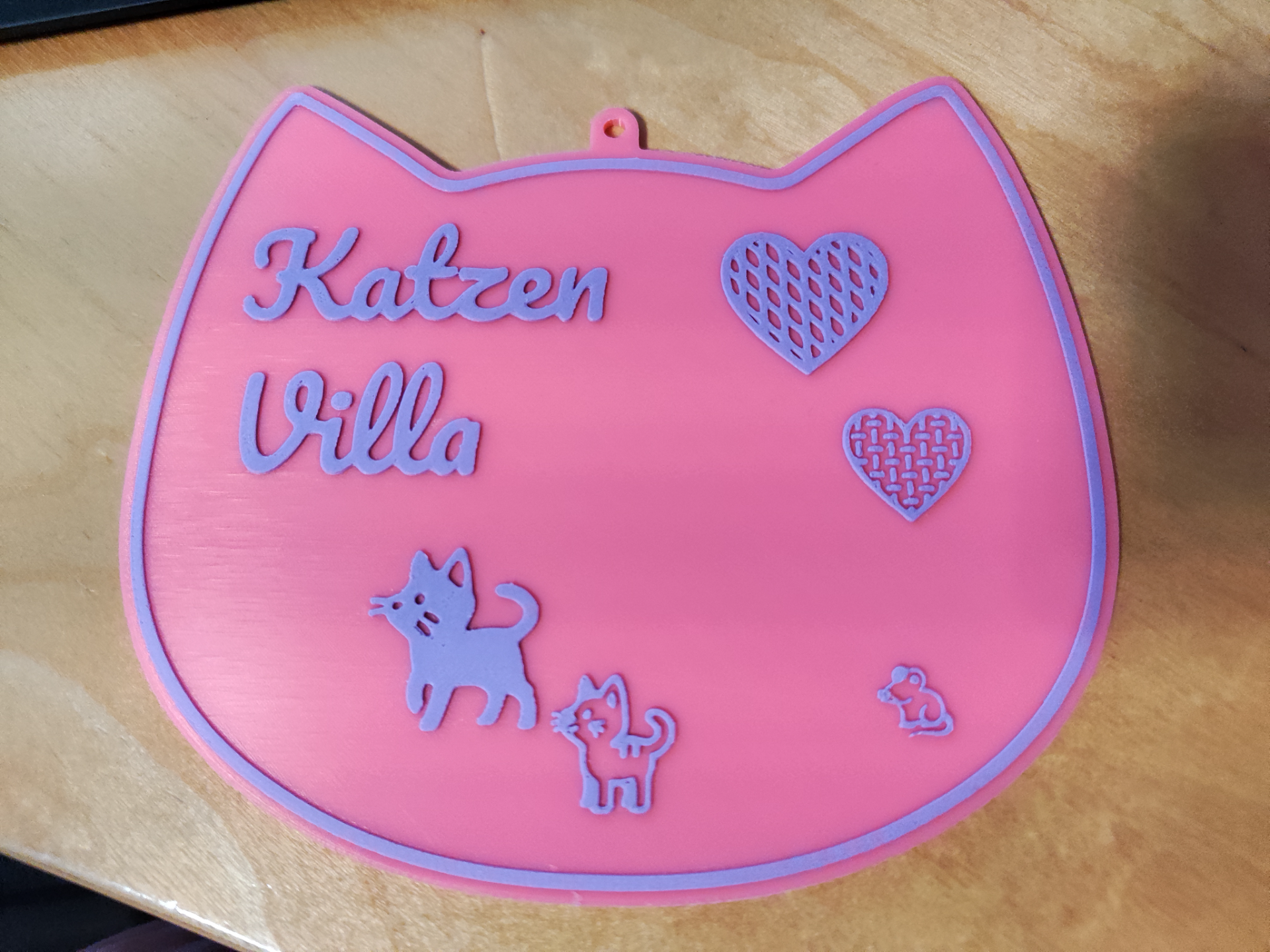 katzen villa sign by steinbrecherhuawei art signs & logos 3D print model - Mito3D