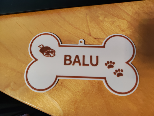 dog balu sign plate by steinbrecherhuawei art signs & logos 3d print model - Mito3D