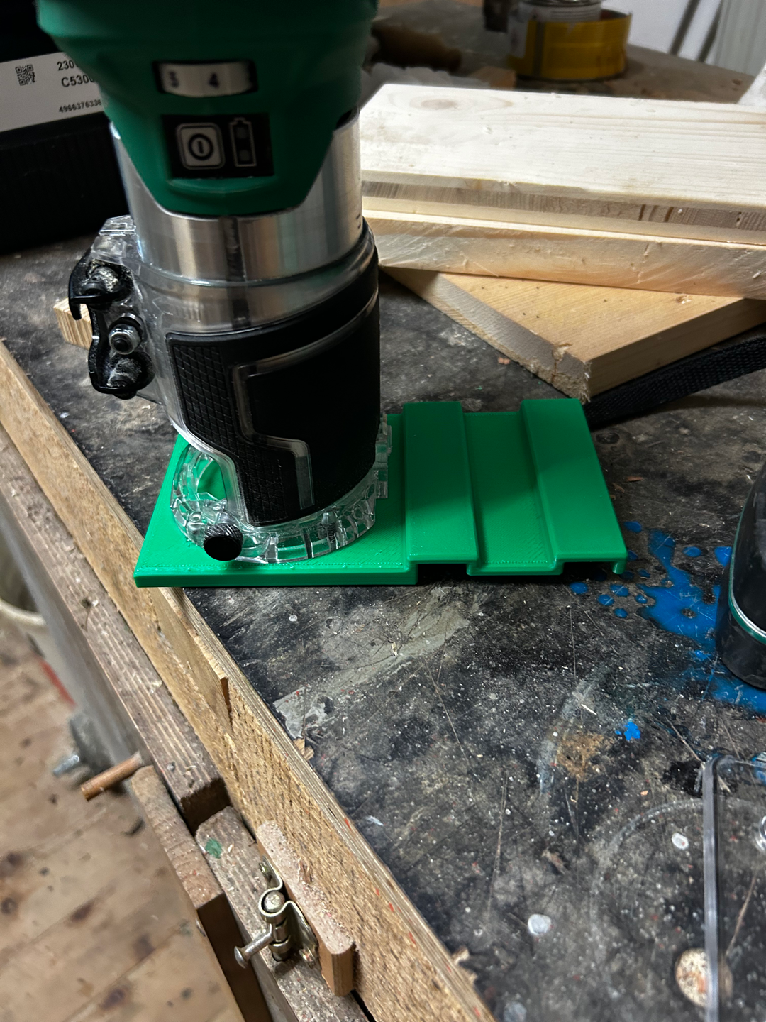 milling aid hikoki trimmer m1808da on festool guide rail by csekitsf tools machine gadget tool helper 3D print model - Mito3D