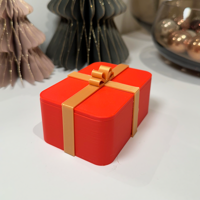 grande natale regalo scatola by gngr3d domestico festività pacco christmasbox vacanza buon presentbox 3d print model - Mito3D