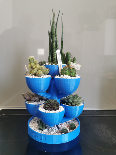 multi étage planteur no soutiens nécessaire by zurlingo 3d ménage jardin plante récipient tier cactus succulent 3d print model - Mito3D