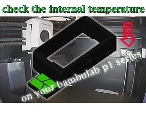 temperatura umidade controle of p1 series câmara 6mmx2mm magnético by ceerone 3d impressora acessórios logotipo bambu bambulab igrômetro câmera interno 3d print model - Mito3D