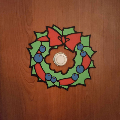 navidad guirnalda by satisarte casa festividades 2d ar t 2023 capa decoración puerta decoracion 3d print model - Mito3D