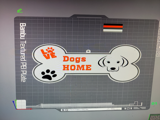 hunde zuhause haus teller zeichen by steinbrecherhuawei kunst logos hund 3d print model - Mito3D