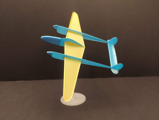 lockheed 38 blitz fliegend modell by sevro spielzeuge spiele flugzeug gleiten 3d print model - Mito3D