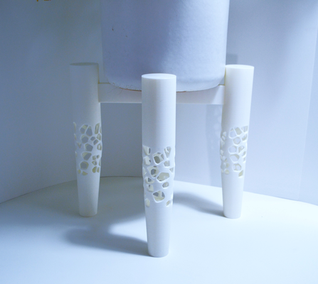 moderne plante supporter 6in by 3dfolio ménage décor titulaire soutien table tenir conception élégant blanc cool paramétrique plantes 3d print model - Mito3D
