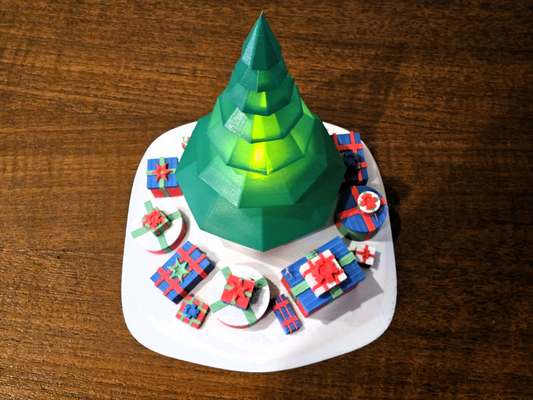 weihnachten baum base geschenke a1 mini by chippwalters haushalt feierlichkeiten ornament szene 3d print model - Mito3D