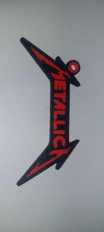 metallica keychain by gallegopo2000 art signs & logos llavero logo 3d print model - Mito3D