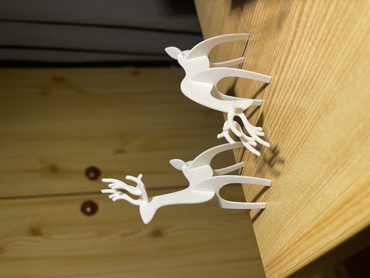 christmas deer - card 2v1 by soukup273 household festivities puzzle 3dpuzzle xmas christmasornament christmasdecoration christmasdecorations christmastree xmasdecorations xmastrees xmastreeornaments deers christmasdeer 3d print model - Mito3D