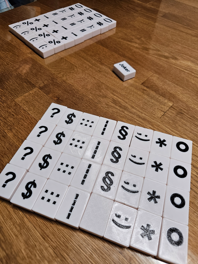 mahjong poker 65 kartları 35x25x13 by fritz85 oyuncaklar oyunlar yazı tahtası oyun masa oyunu domino 3d print model - Mito3D