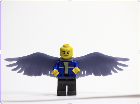 lego alas remezclado by andy hermano arte esculturas animal ángel volador volar santo 3d print model - Mito3D