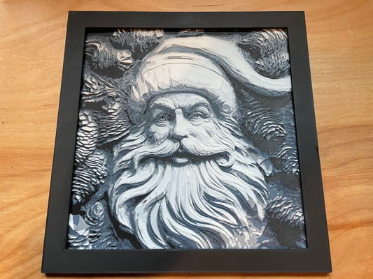 gerahmt santa hutschmiede by john spatz kunst 2d weihnachten 3d print model - Mito3D