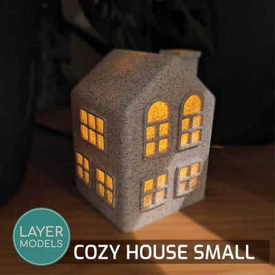 acogedor iluminado casa pequeña by modelos capas decoración ligero lámpara vela led navidad hogar encanto días festivos iluminación calentar 3d print model - Mito3D