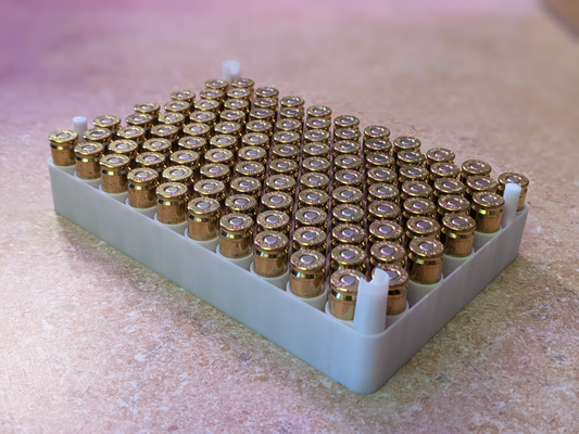 stackable 9mm ammo tray by drprinter tools organizers box bin ammunition case 3d print model - Mito3D