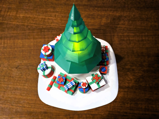 baum weihnachten szene by chippwalters haushalt feierlichkeiten 3d print model - Mito3D