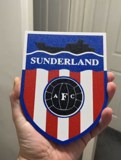 sunderland safc blue classic by andywhawes art signs & logos 3d print model - Mito3D
