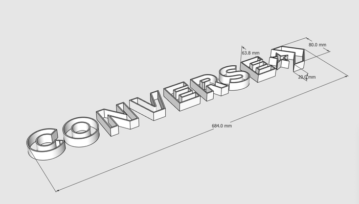 conversar by sgp rmorales 3d impressora acessórios letras 3d print model - Mito3D