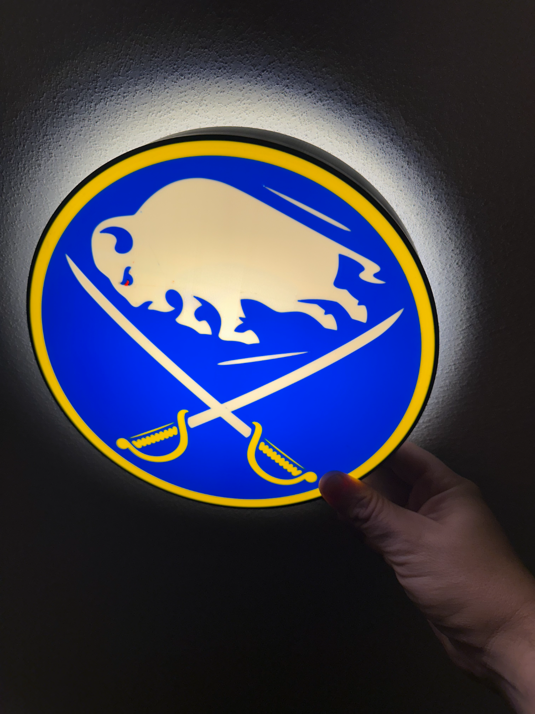 buffle sabres boite lumière by chosespatprinted art panneaux logos boîte bufflesabres pete webb 3D print model - Mito3D