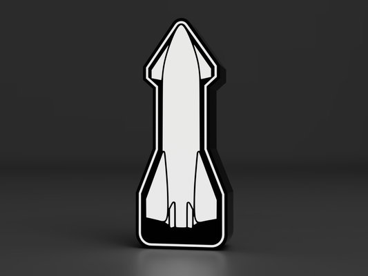 spacex starship led lightbox by lozagon1234 art signs & logos light 3d print model - Mito3D