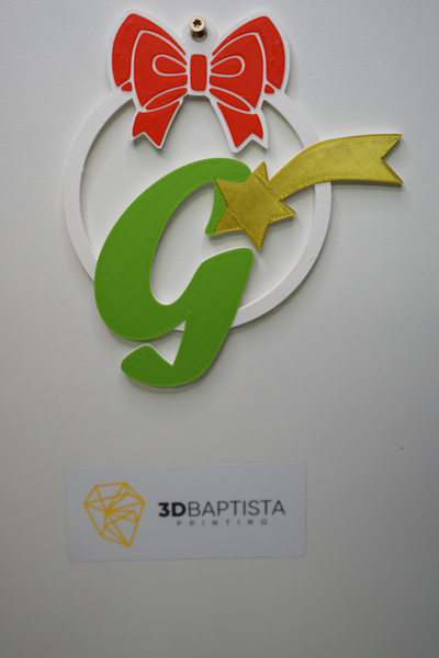 navidad pelota letra g by 3d bautista impresión casa decoración 3d print model - Mito3D