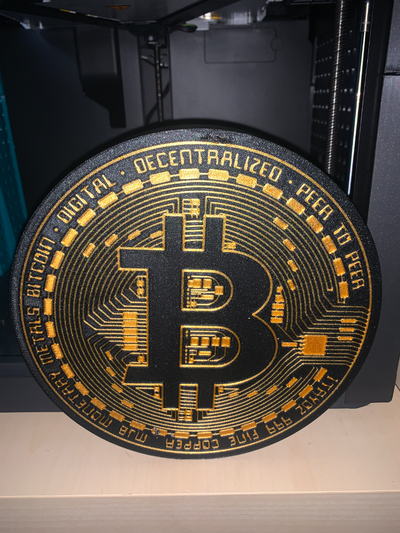 bitcoin logo led by gare sb arte señales logos 3d print model - Mito3D