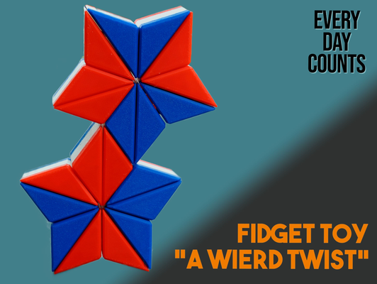 fidget toy a weird twist by day counts toys & games puzzles fidgettoy puzzle snake fun anxiety 3d print model - Mito3D