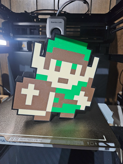 8bit link light box by grumpy ol vet printing art signs & logos zelda nintendo game games lightbox 3d print model - Mito3D