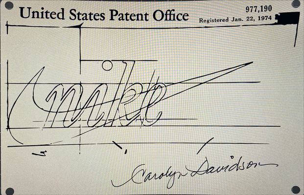 nike logo patent kunst by createlab 3d 2d 3d print model - Mito3D