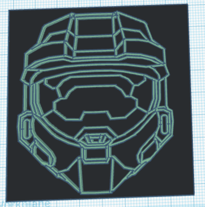 halo wall art by raw egg 2d decoration 3d print model - Mito3D