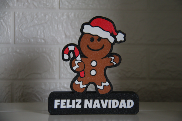 biscoito feliz navidad by 3dprintingprojects arte modelos natal 3d print model - Mito3D