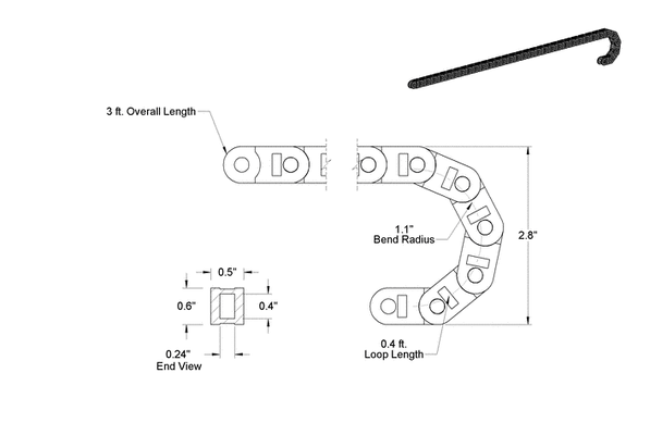 portamanguera y cable encajables para di metro exterior m ximo de 0 2 by revoltosso 3d printer accessories 3d print model - Mito3D