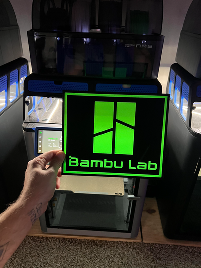 bambu laboratoire led lampe by codyinbody3 art panneaux logos imprimante accessoire logo conception boîte lumière boite 3d print model - Mito3D