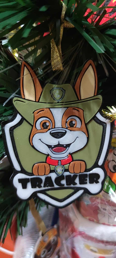 tracker pawpatrol by abonnieren kunst 2d pfote patrouillieren weihnachten 3d print model - Mito3D