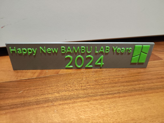 happy bambu lab years 2024 by ndefonte80 household decor 3d print model - Mito3D