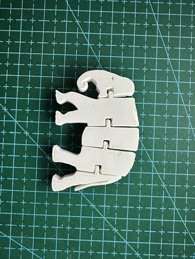 flessibile elefante by t pc arte segni loghi giocattolo 3d puzzle scrivania animale fai formazione scolastica articolato stampa stampabile artigianato progetto principiante 3d print model - Mito3D