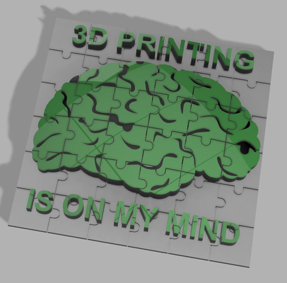brain puzzle by digitallyforgeddesigns toys & games puzzles 3d printing 3d print model - Mito3D