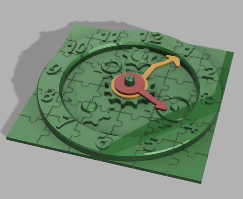 fou l'horloge puzzle by digitallyforgeddesigns jouets jeux puzzles 3d print model - Mito3D
