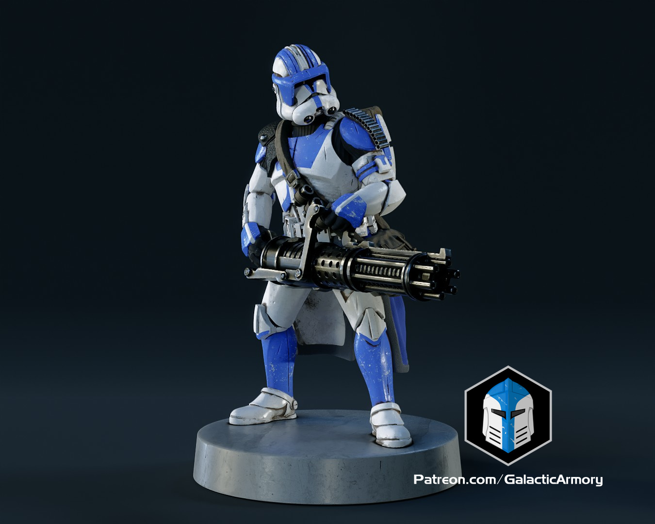 clone soldado estatueta pesado by galáctico arsenal miniaturas estátua estrela guerras tampo mesa miniatura 3D print model - Mito3D