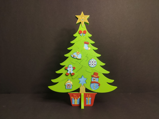 puzzle weihnachten baum by sevro spielzeuge spiele rätsel 3d print model - Mito3D