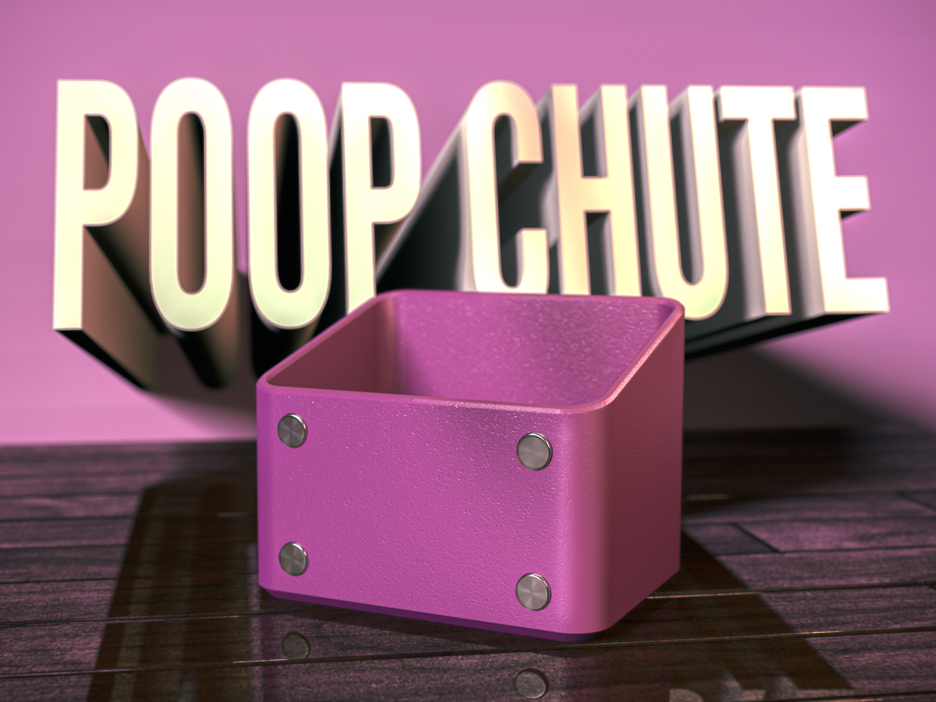 cuddle chute - mini poop bambu printers by misenique 3d printer accessories poopchute sweet adorable purging magneticmarvel diydelight makermagic acccesories 3D print model - Mito3D