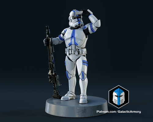 clone trooper figurine - specialist by galactic armory toys & games characters star wars legion tabletop miniature minis 3d print model - Mito3D