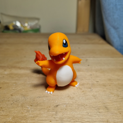 pokemon colored charmander remixed by big simi toys & games characters poke ball red character blender blender3d cute fan pokeball cartoon cartooncharacter ams starter art collectible gift 3d print model - Mito3D