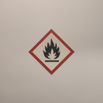 ghs02 inflammable danger pictogrammes by recule art panneaux logos ghs signe dangereux pictogramme coaster 3d print model - Mito3D