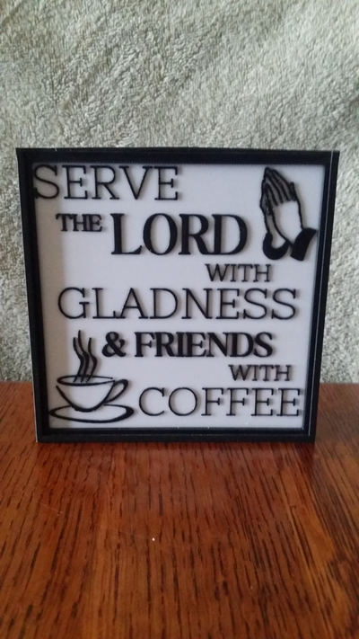 serve lord sign lightbox optional by projectresolute household decor coffee holder maker home decoraations decoration decorations house decorative friends friendship kitchen light boxes christian christianity god jesus bible string striplights 3d print model - Mito3D