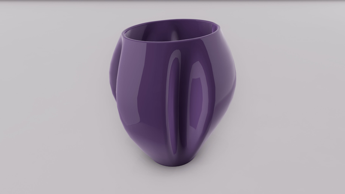 biologique vase by basilic séné ménage décor 3d print model - Mito3D