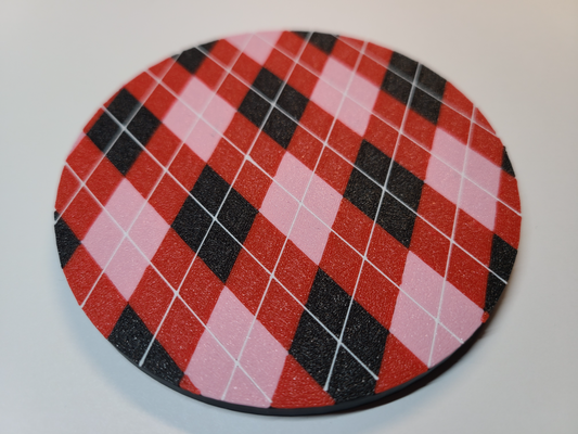 argyle pattern coaster by dietpeachfanta household decor 3d print model - Mito3D